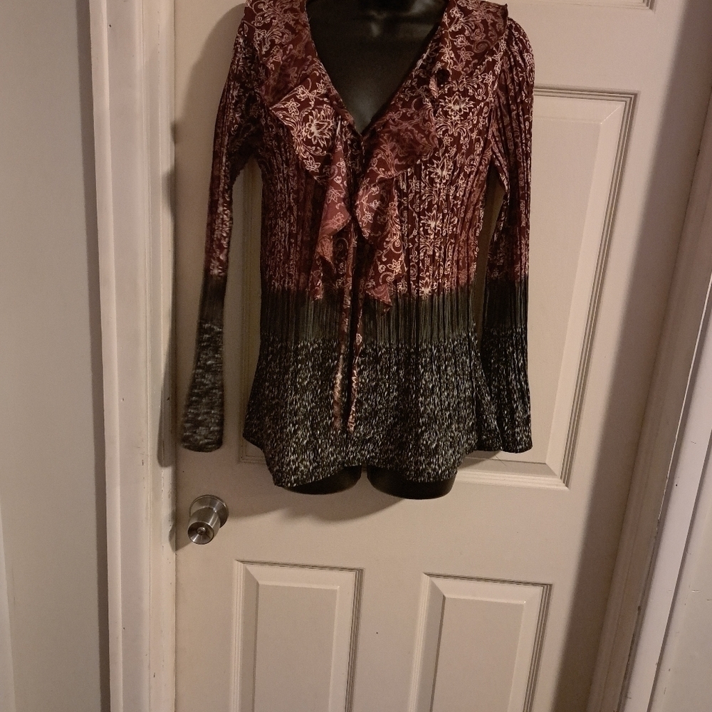 Laura Scott small multicolored button up blouse  A-15 5/$25